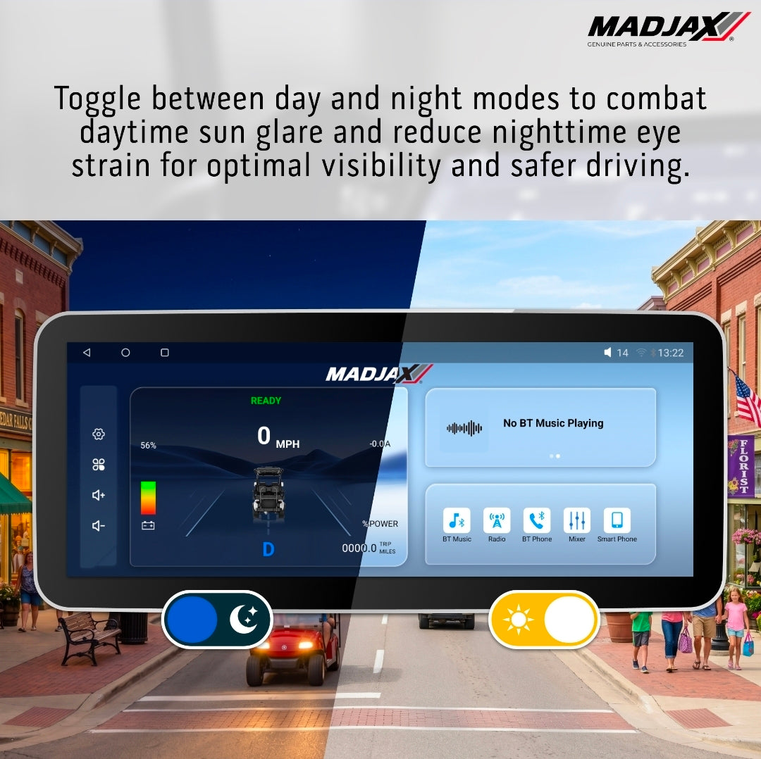 MadJax® Kinect™ Display Screen Kit for A/C motor Club Car Precedent/Tempo/Onward Bolt Battery and Navitas TAC2