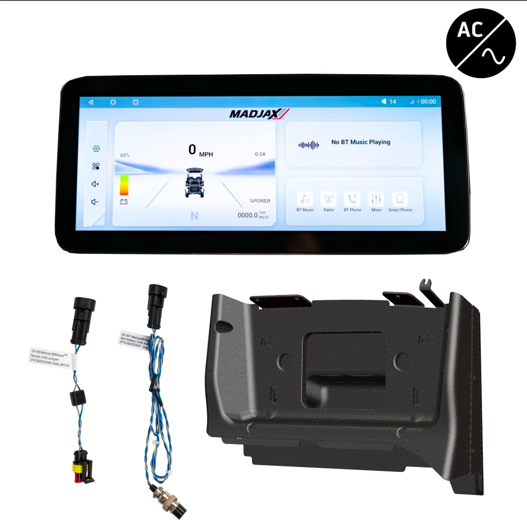 MadJax® Kinect™ Display Screen Kit for A/C motor Club Car Precedent/Tempo/Onward Bolt Battery and Navitas TAC2