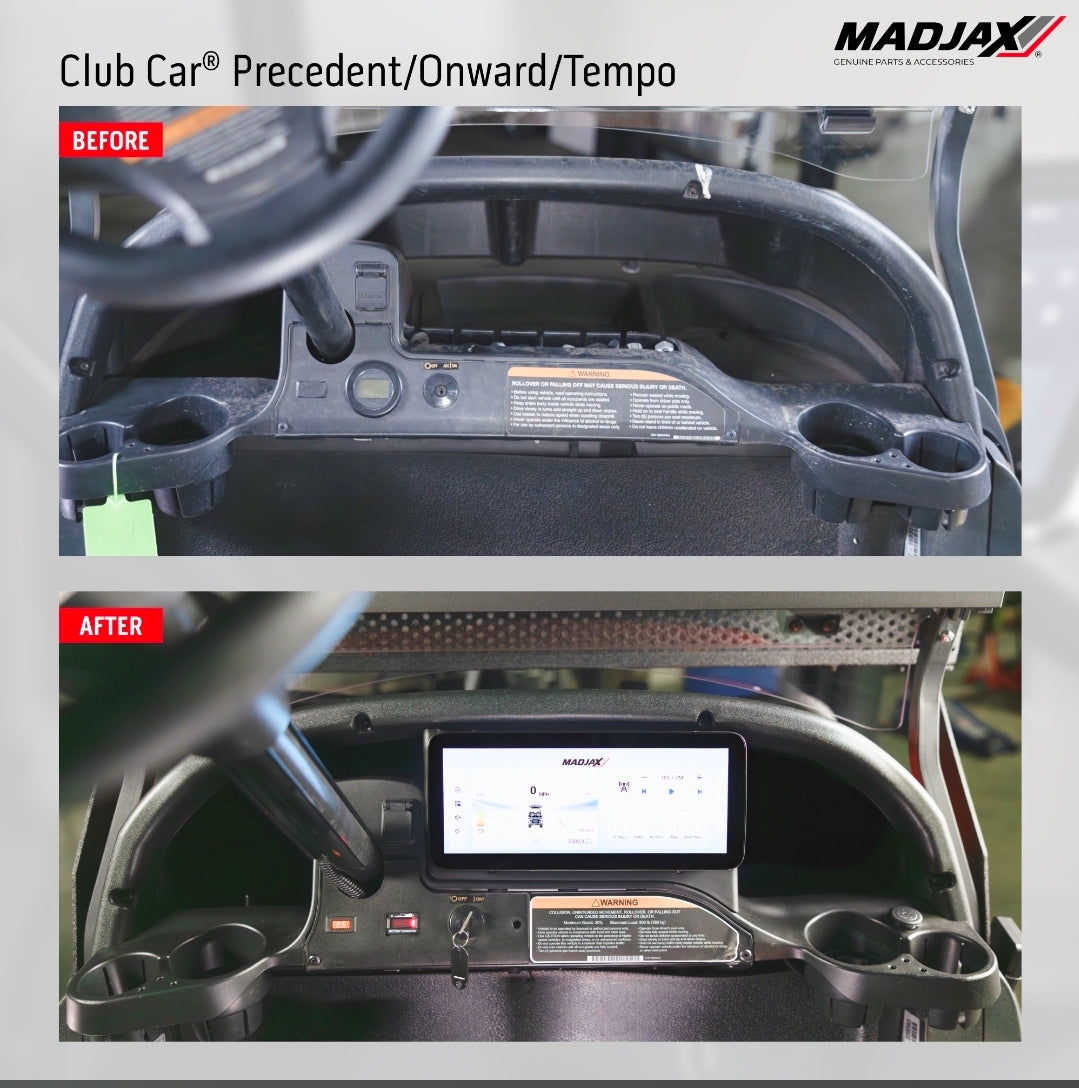 MadJax® Kinect™ Display Screen Kit for A/C motor Club Car Precedent/Tempo/Onward Bolt Battery and Navitas TAC2