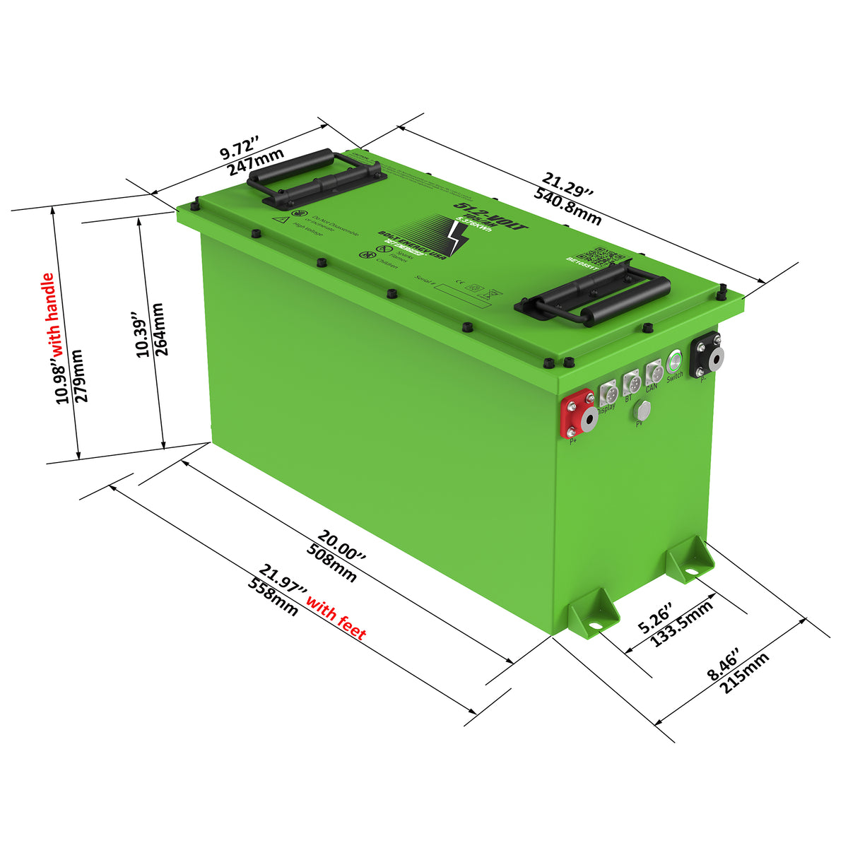 Bolt Energy 51V 105AH Thin Standard Battery Kit FREE SHIPPING