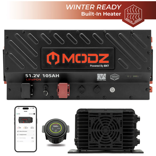 MODZ® 51.2V 105Ah Slim Lithium Battery Bundle